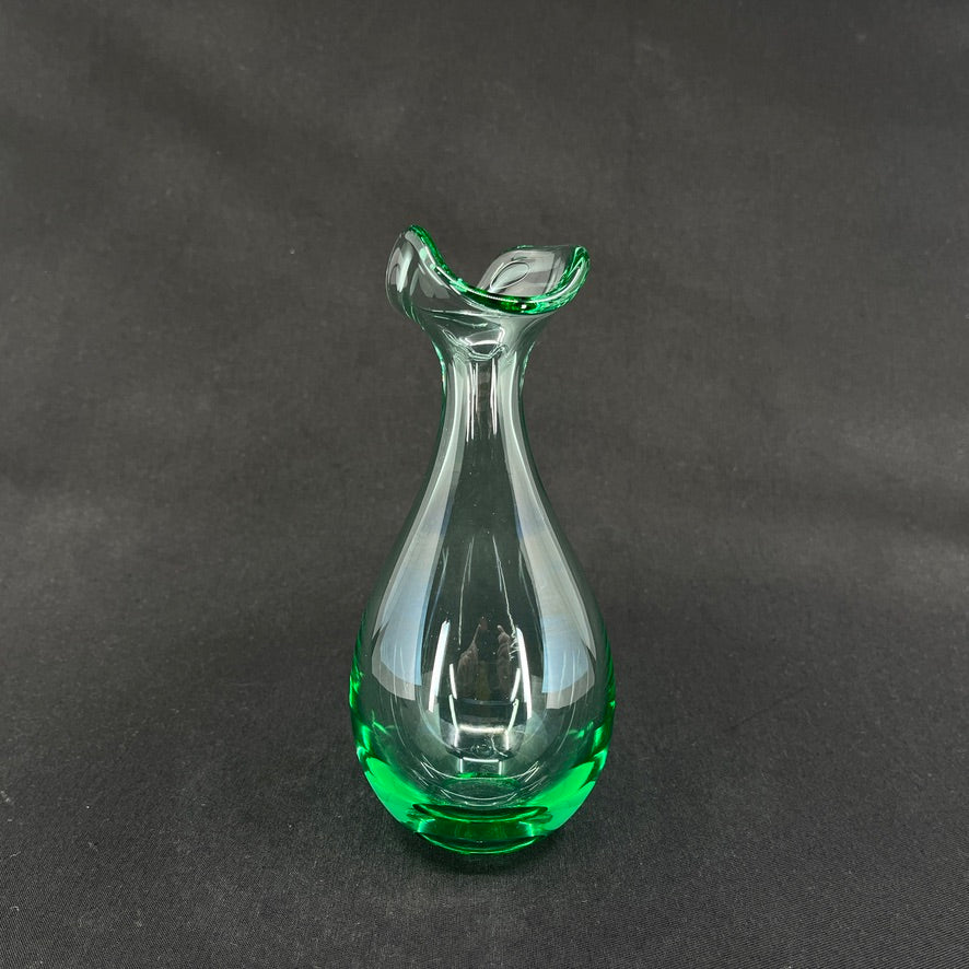 Sea Green vase with an unusual collar from Holmegaard