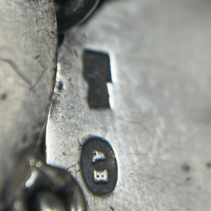 Russian silver watch chain – niello technique
