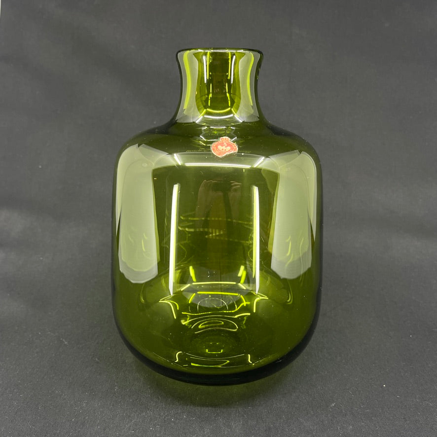 Majgrøn vase fra Holmegaard, 25 cm.