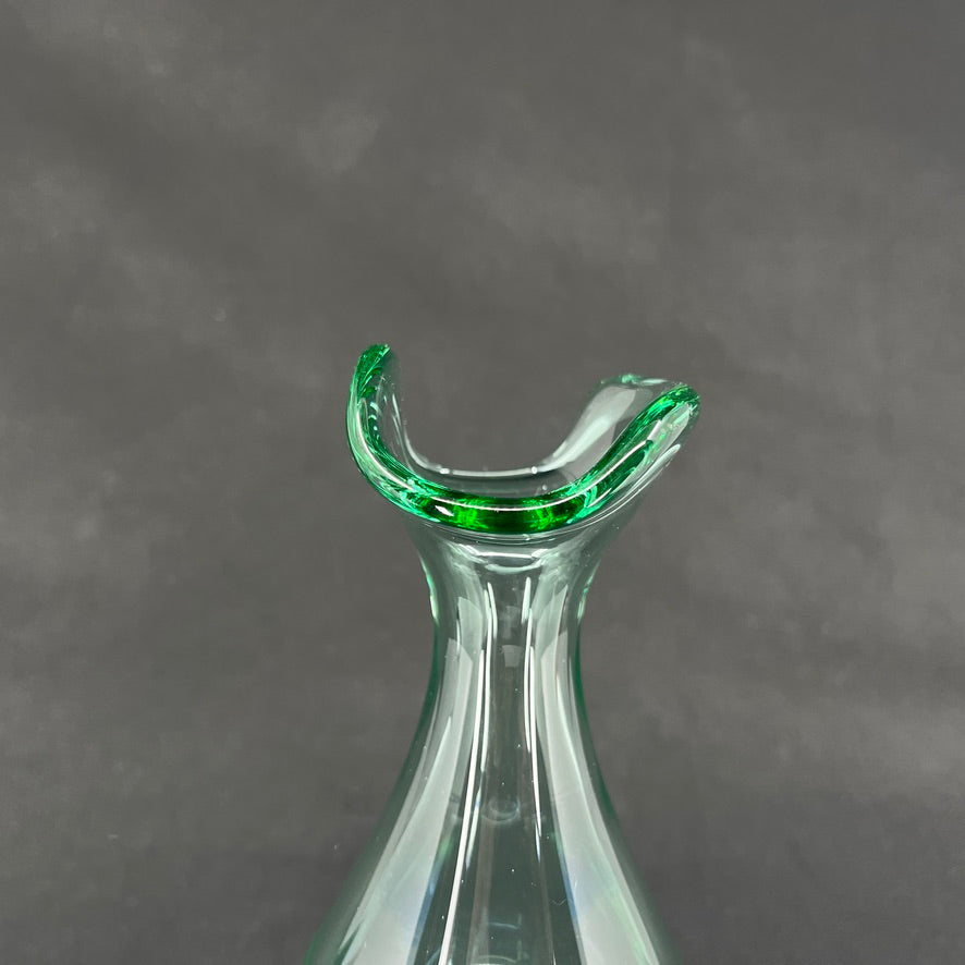 Sea Green vase with an unusual collar from Holmegaard
