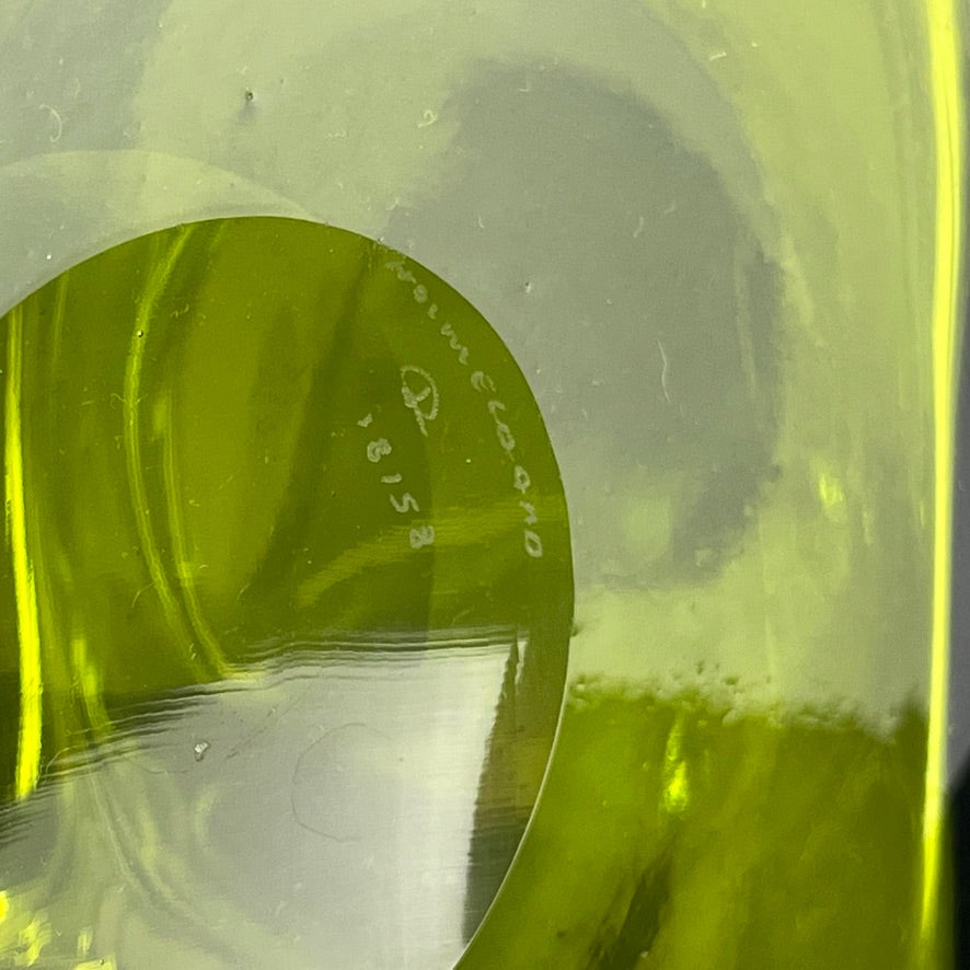 Square May-green vase, 18 cm.