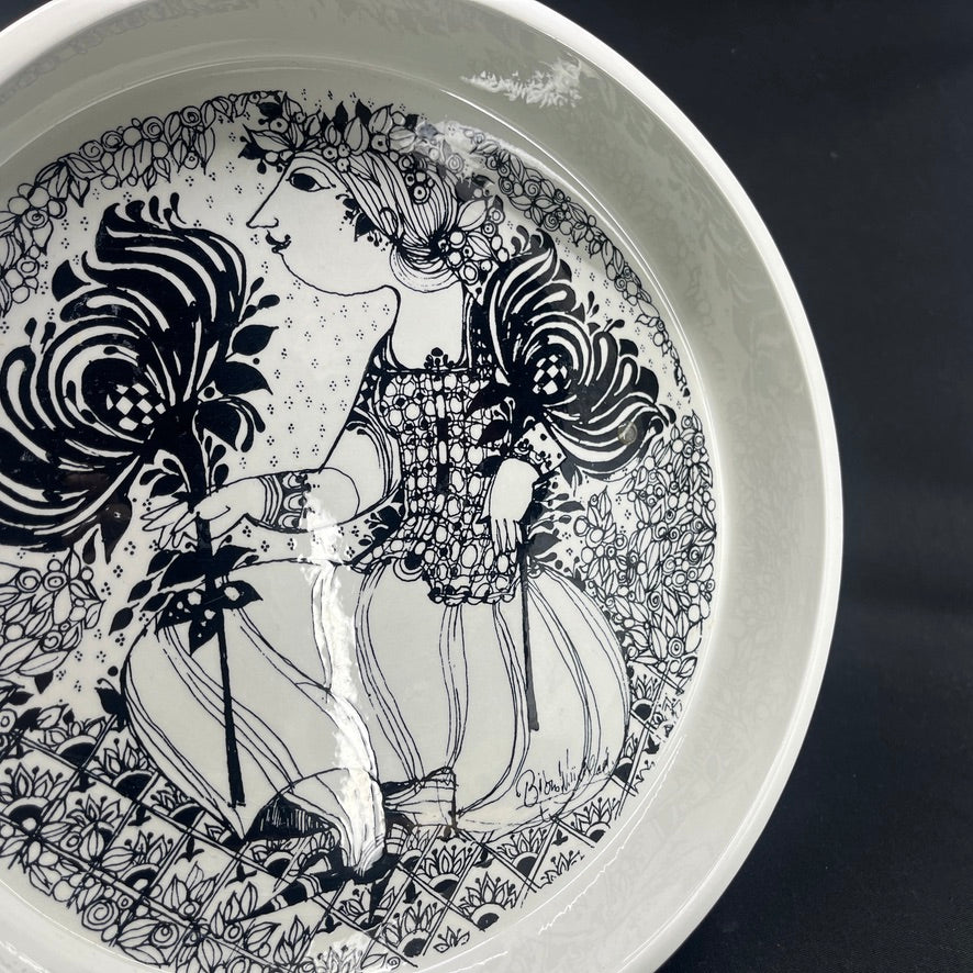 Bjørn Wiinblad - bowl with black decoration