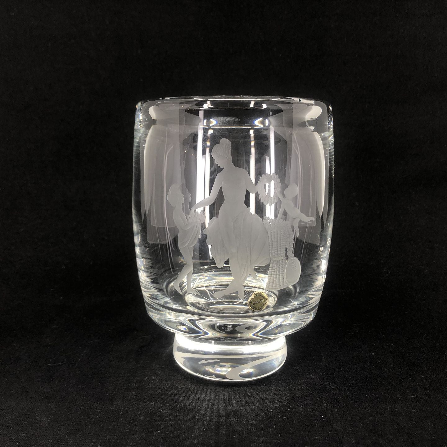 Rare Holmegaard vase with Thorvaldsen motif