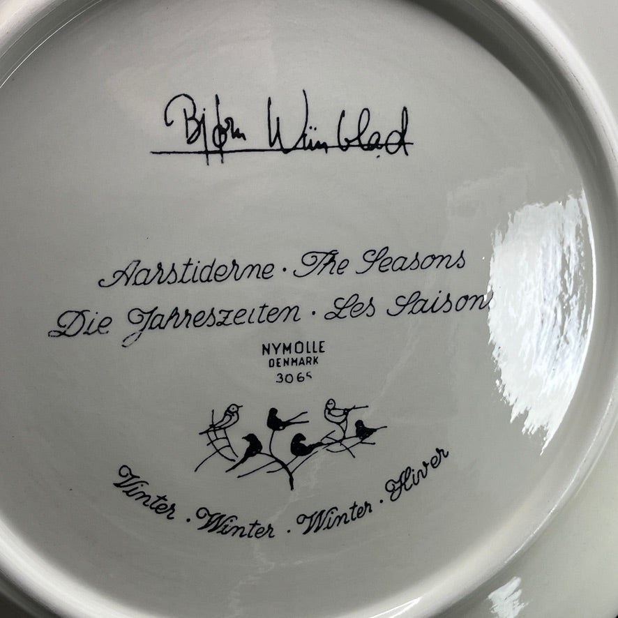 Extra large Wiinblad plate - Winter