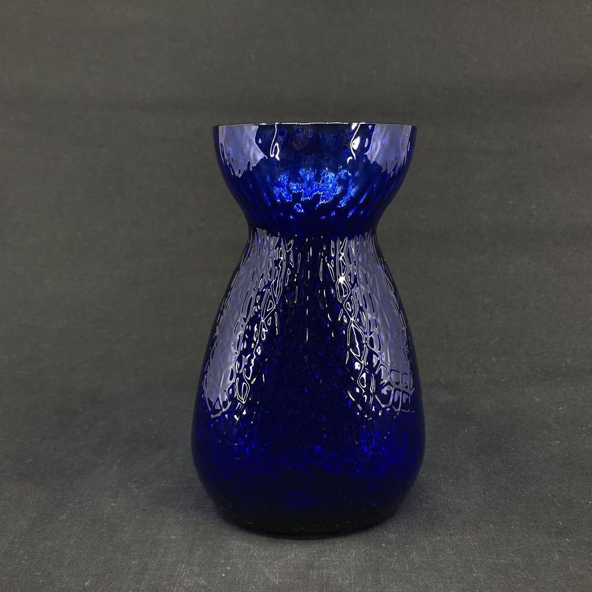 Koboltblåt hyacintglas fra Fyens Glasværk