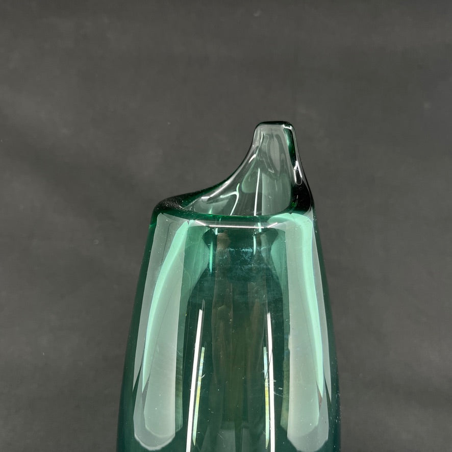 Sea Green vase from Holmegaard with tale