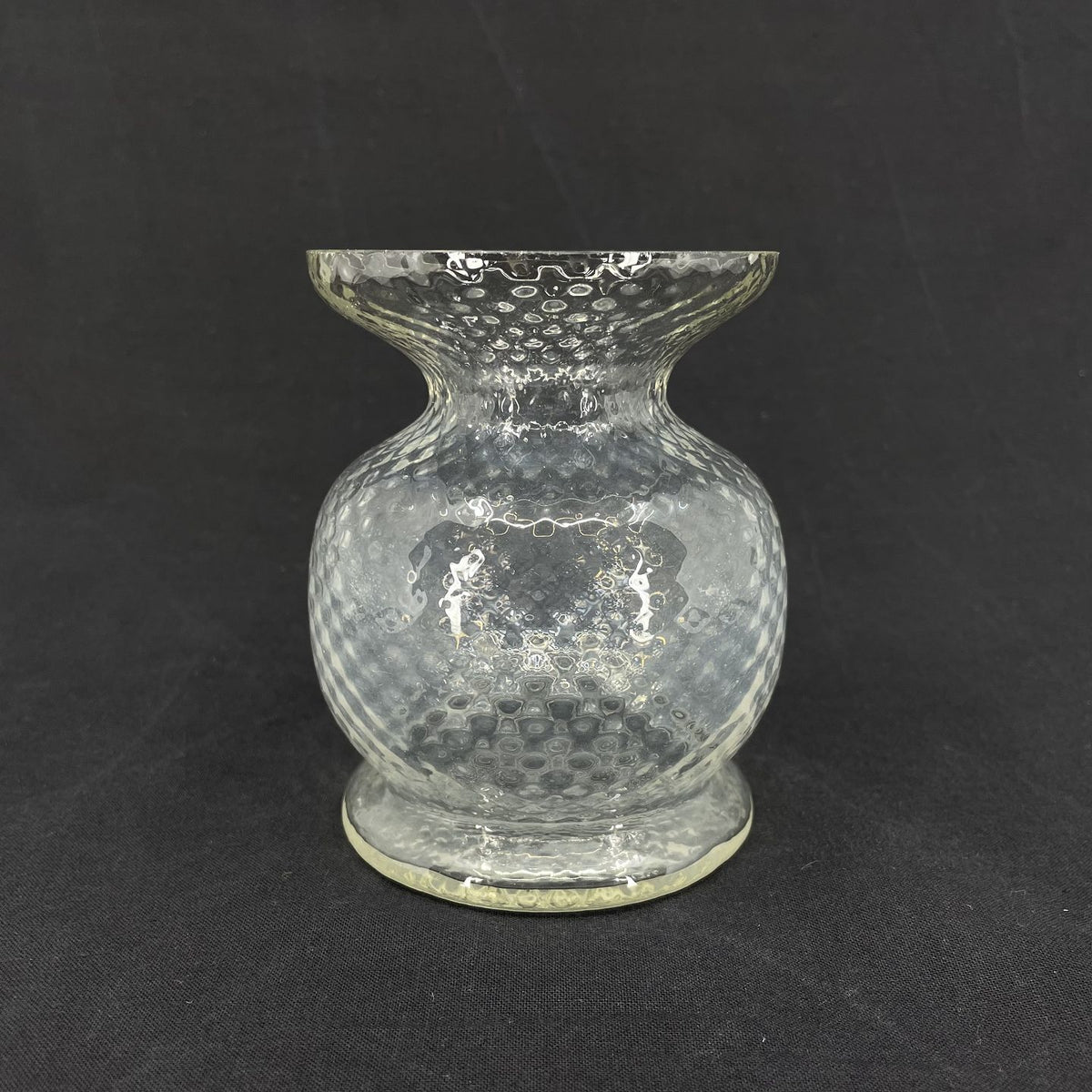 Klart hyacintglas med ternet optik fra Fyens Glasværk, model fra 1910