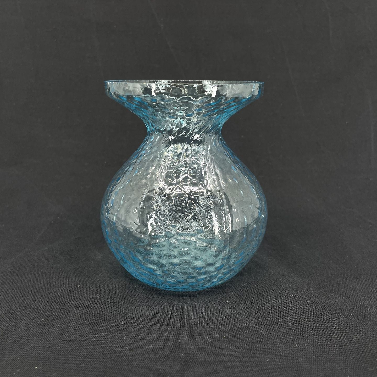 Søblåt hyacintglas fra Fyens Glasværk