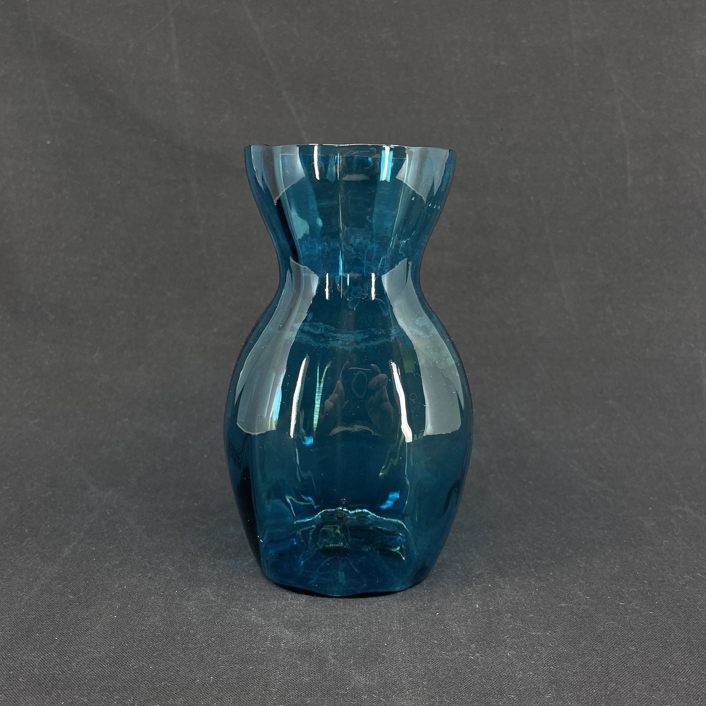 Cyan blue hyacinth glass from Kastrup Glassworks