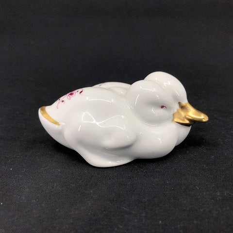 Purpur musselmalet figur - ænder