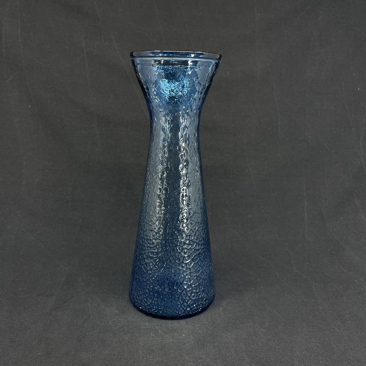 Midnatsblåt hyacintglas fra Fyens Glasværk, model fra 1924