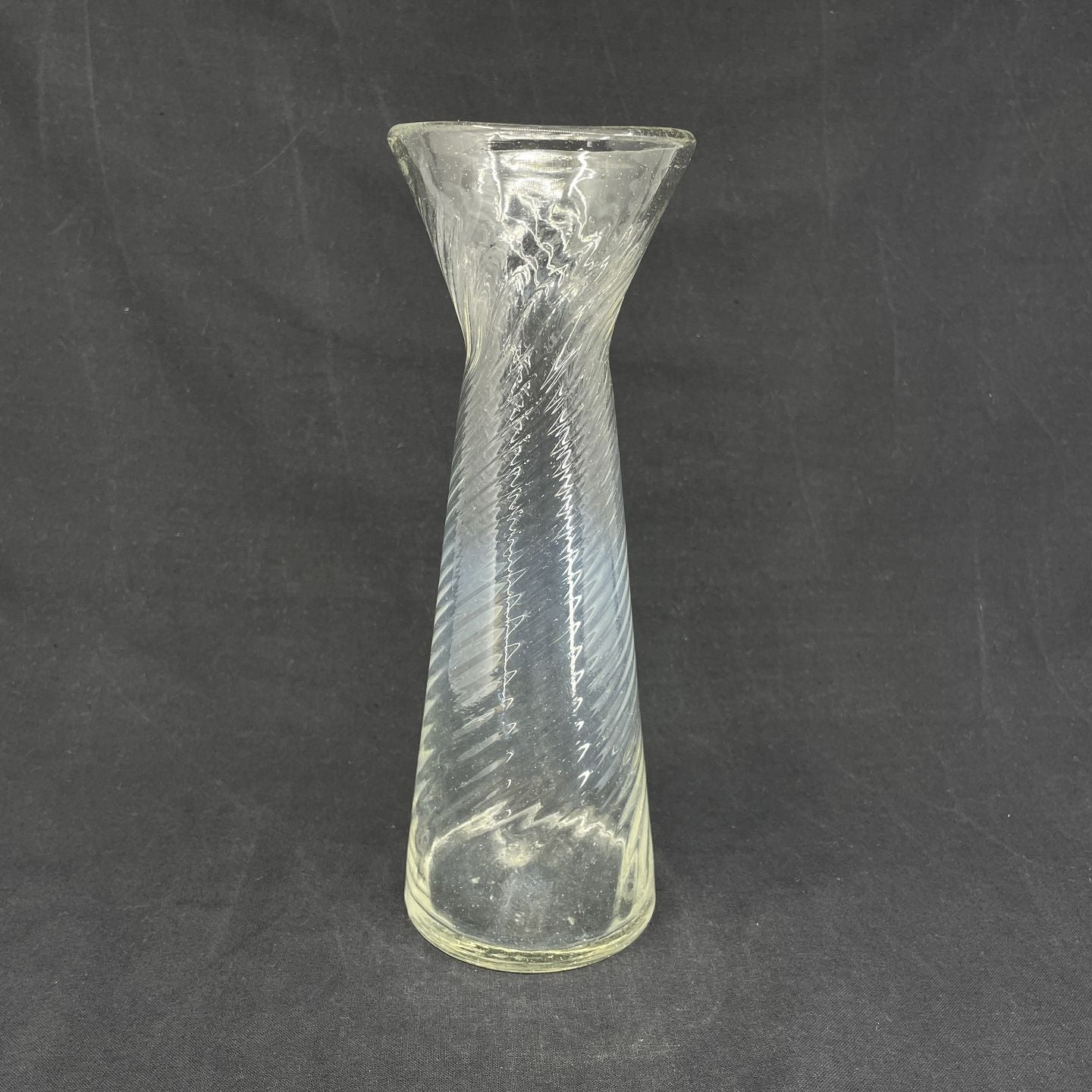 Clear hyacinth glass from Fyens Glasværk with dense optics