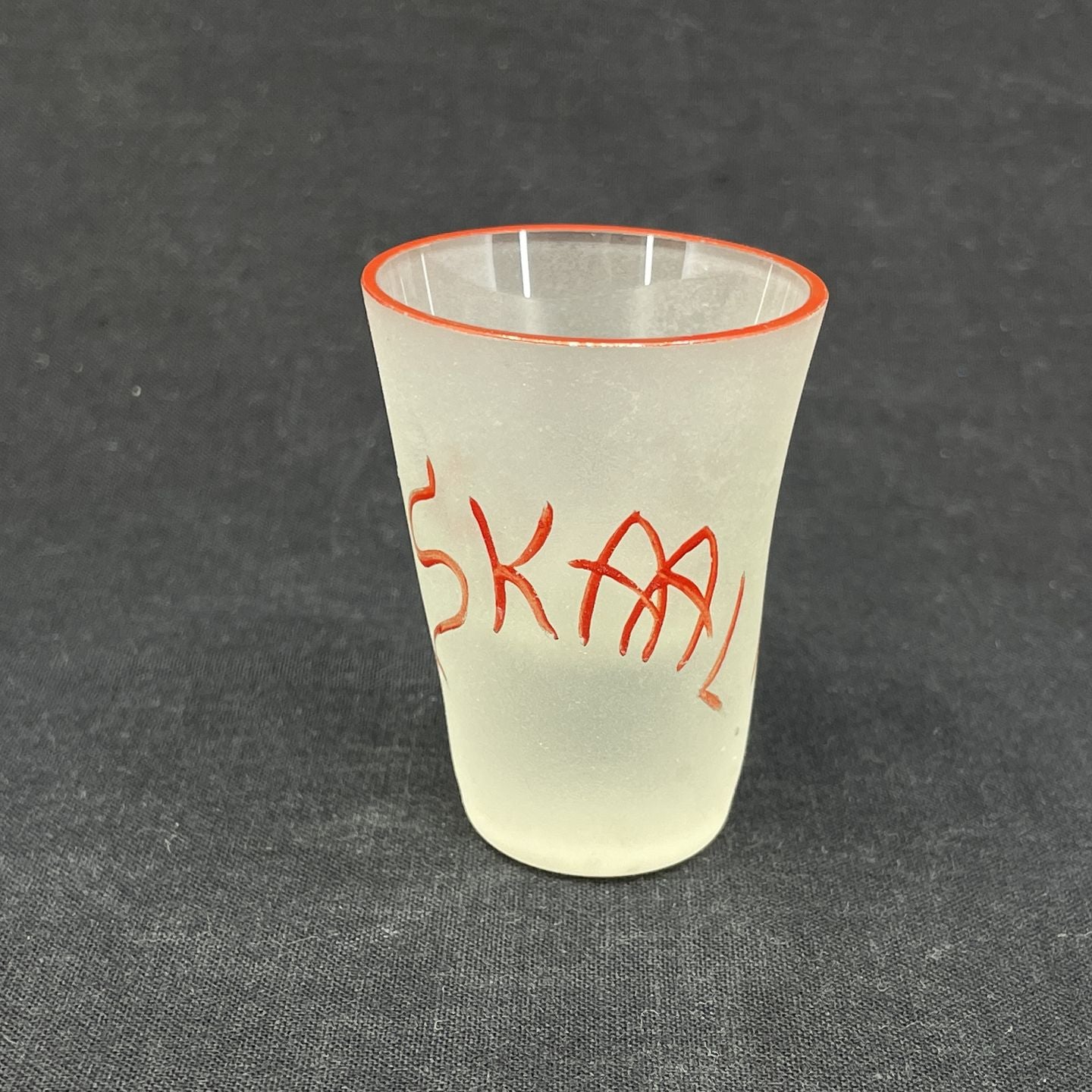 Enamel painted stud glass from Holmegaard, Skall