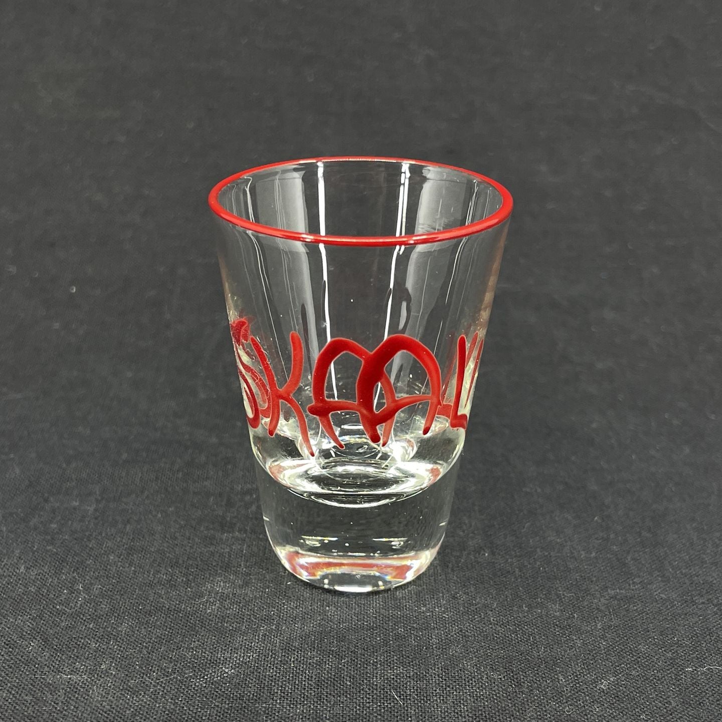 Enamel painted stud glass from Holmegaard, Skall