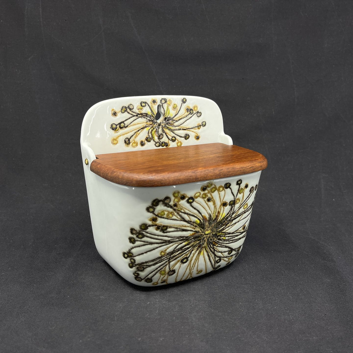 Royal Copenhagen saltkar med teaklåg