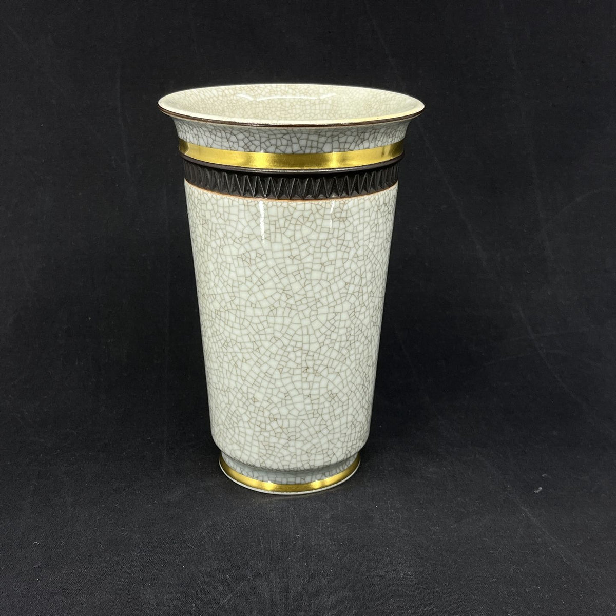 Royal Copenhagen craquelure vase