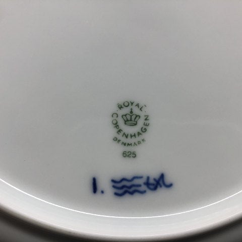 Musselmalet Riflet helflad middagstallerken