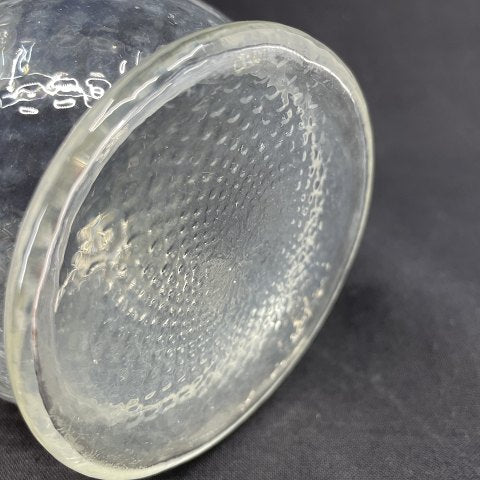Clear hyacinth glass with checkered optics from Fyens Glasværk, model from 1910