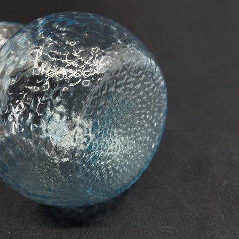 Søblåt hyacintglas fra Fyens Glasværk