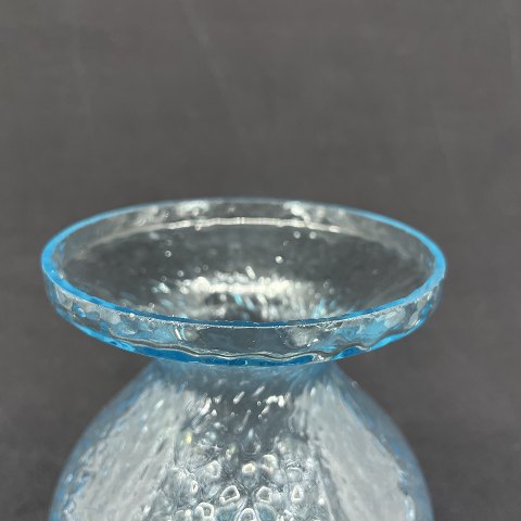 Søblåt hyacintglas fra Fyens Glasværk