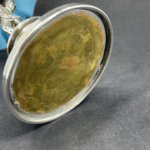 Flot antik visitkortskål med nisse