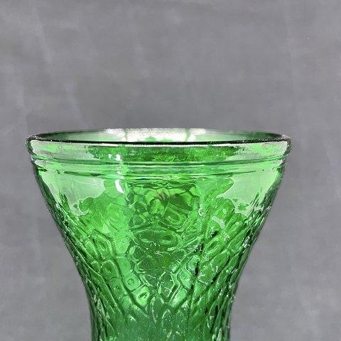 Græsgrønt hyacintglas fra Fyens Glasværk, model fra 1924
