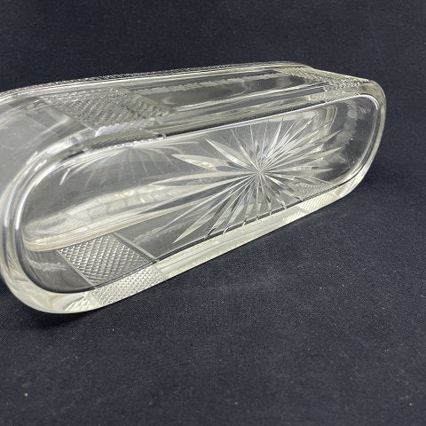 Krystalæske med sølvlåg fra 1920'erne