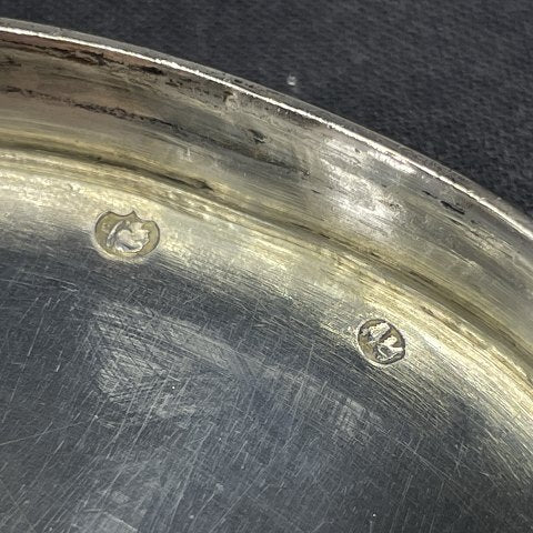 Krystalæske med sølvlåg fra 1920'erne