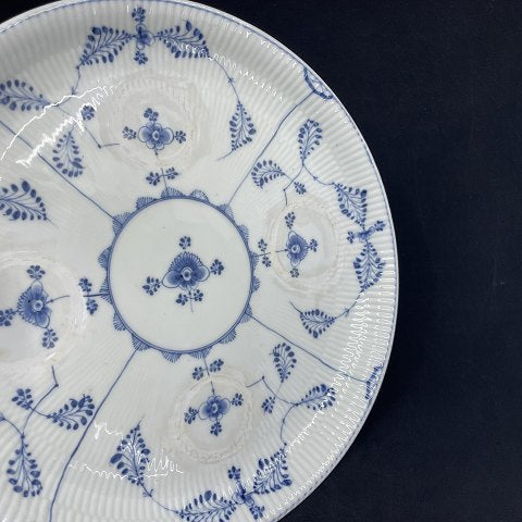 Musselmalet Riflet rundt fad fra 1780-1800