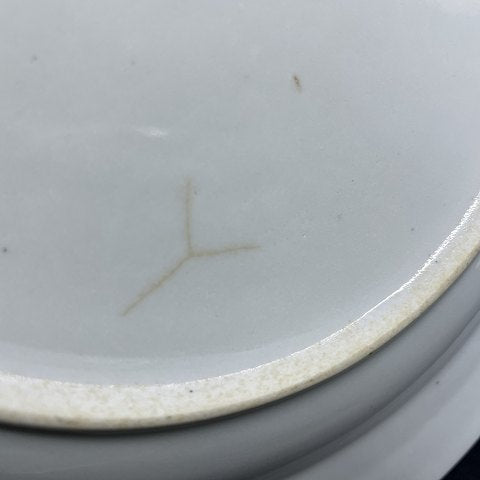 Antik Musselmalet Riflet middagstallerken, 1779-1814