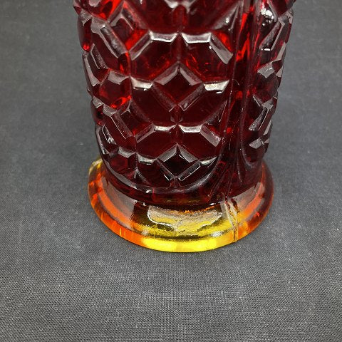 Rare pressed glass vase from Fyens Glasværk