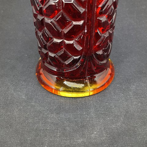 Rare pressed glass vase from Fyens Glasværk