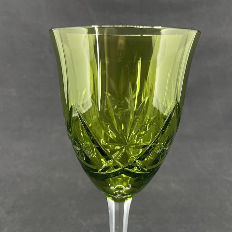 Serge green white wine glass