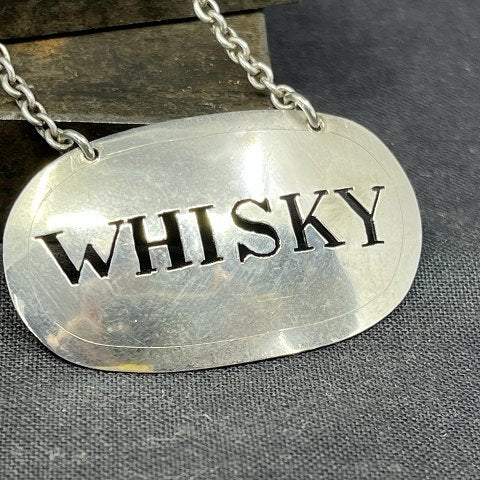 Flaskeskilt i sølv - Whisky