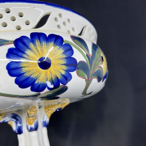 Stor Aluminia opsats med blå blomster