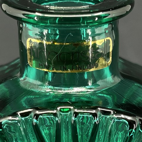 Emerald "Sun bottle" vase by Helena Tynell