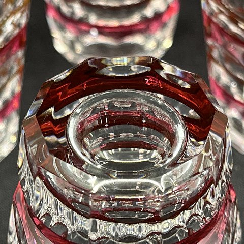 Set of 6 small glasses from Val Saint Lambert