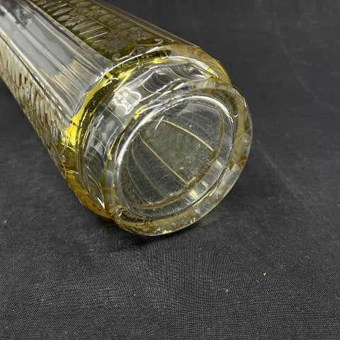 Cylindervase med gult overfang