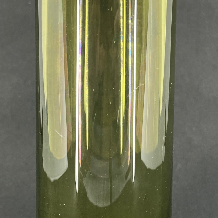 Olive cylinder vase, 30 cm.