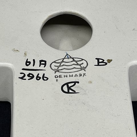 Aluminia forgyldt kors, hvidt