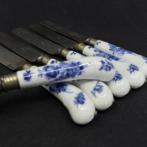 Set of 6 Blue Flower lunch knives
