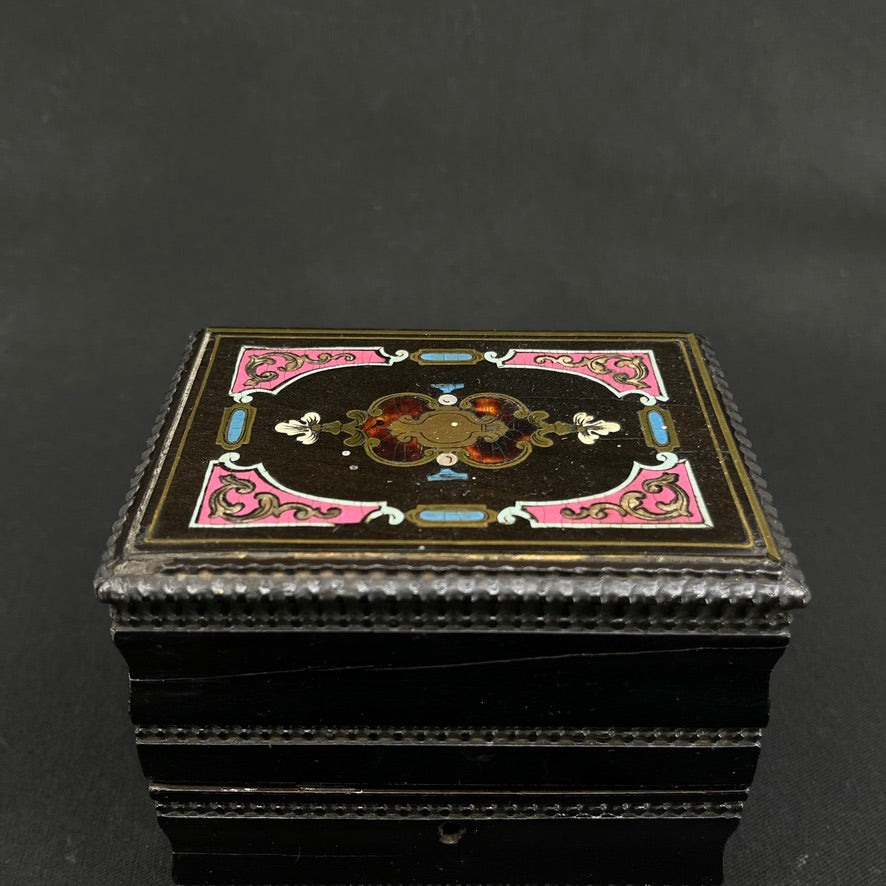 Black cabinet for bottles with intarsia