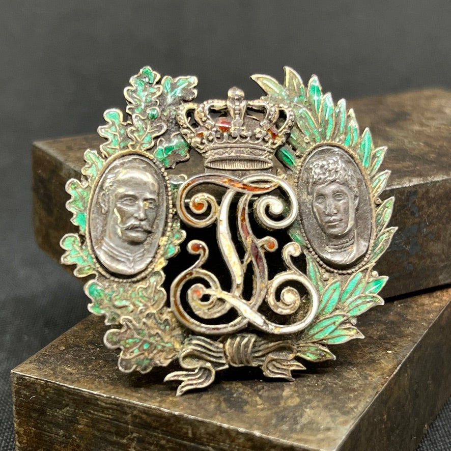 Kong Frederik d. 8 og Dronning Louise - broche