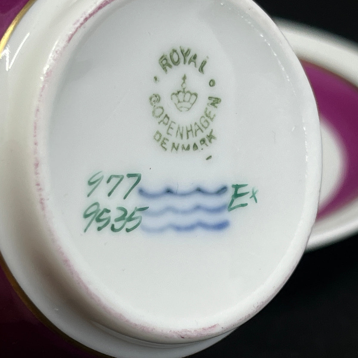 Purple espresso cup from Royal Copenhagen