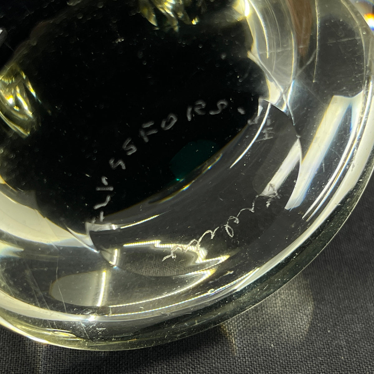 Flygsfors grøn vase