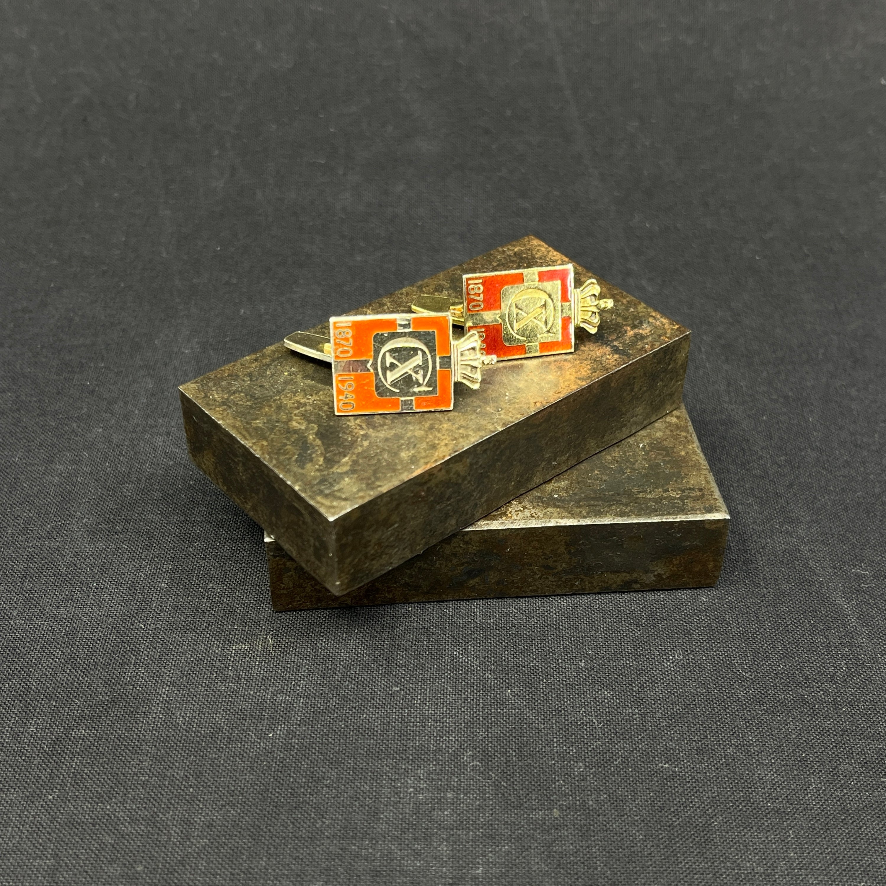 Gold plated King Mark 1870-1940 cufflinks - Georg Jensen