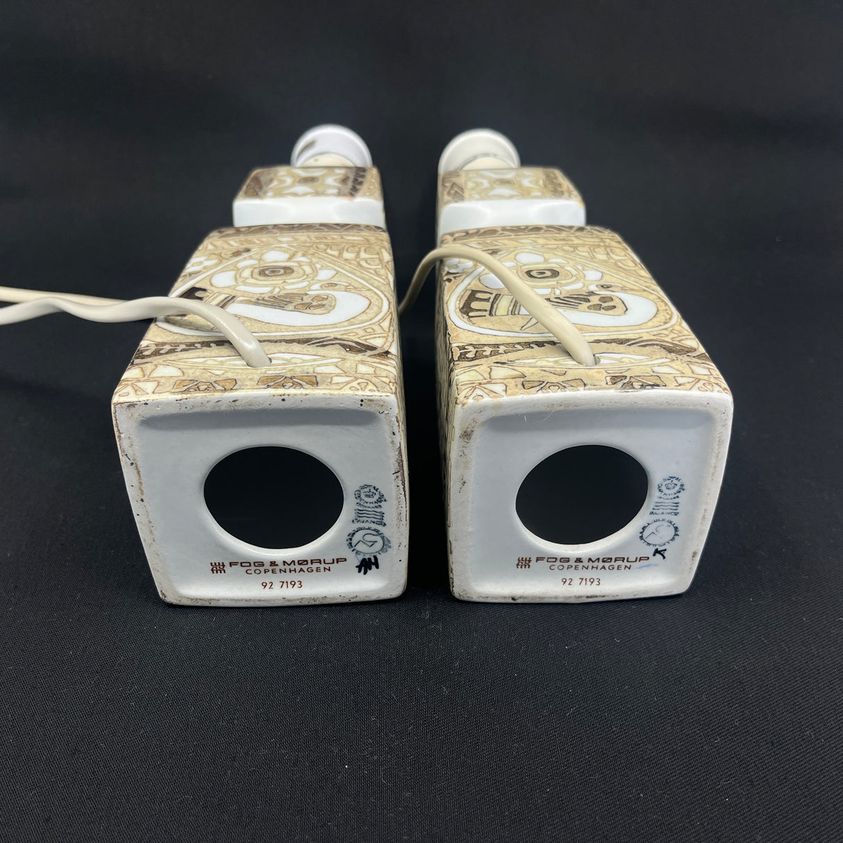 A pair of Royal Copenhagen tenera table lamps