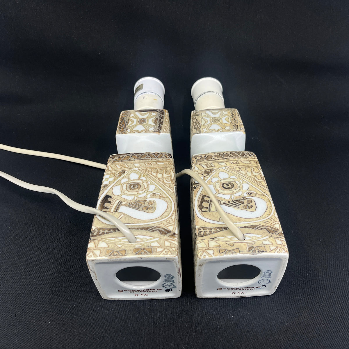 A pair of Royal Copenhagen tenera table lamps