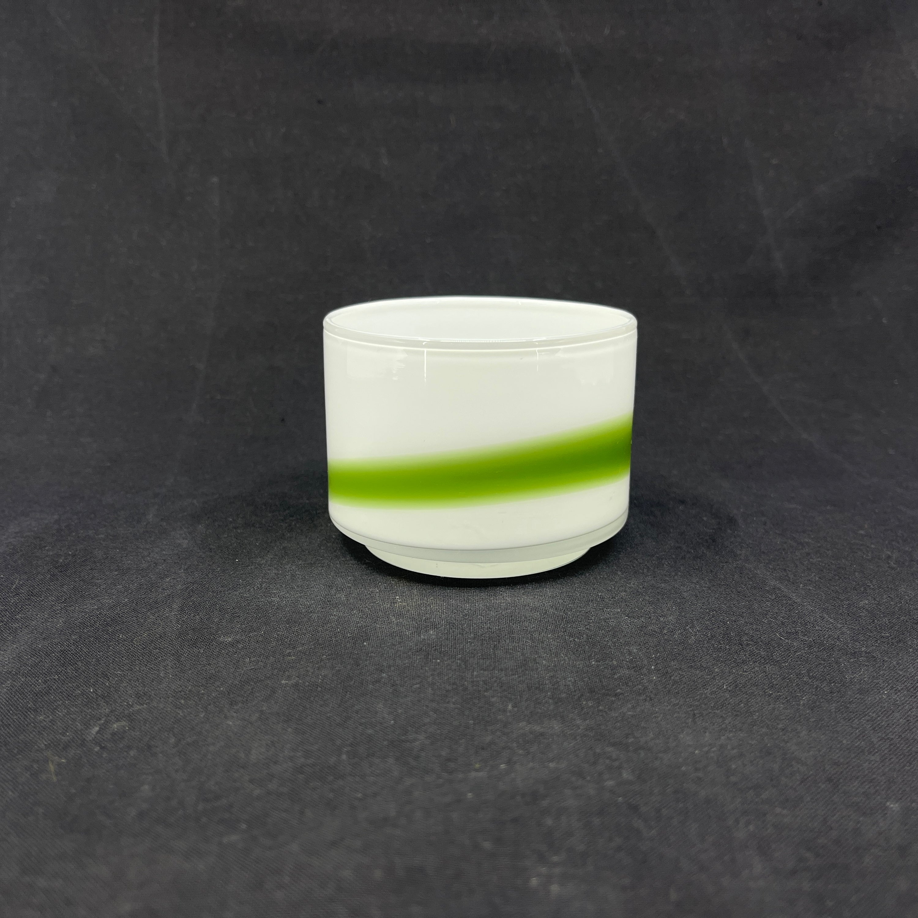 Opal white with green stripe Palet sugar bowl