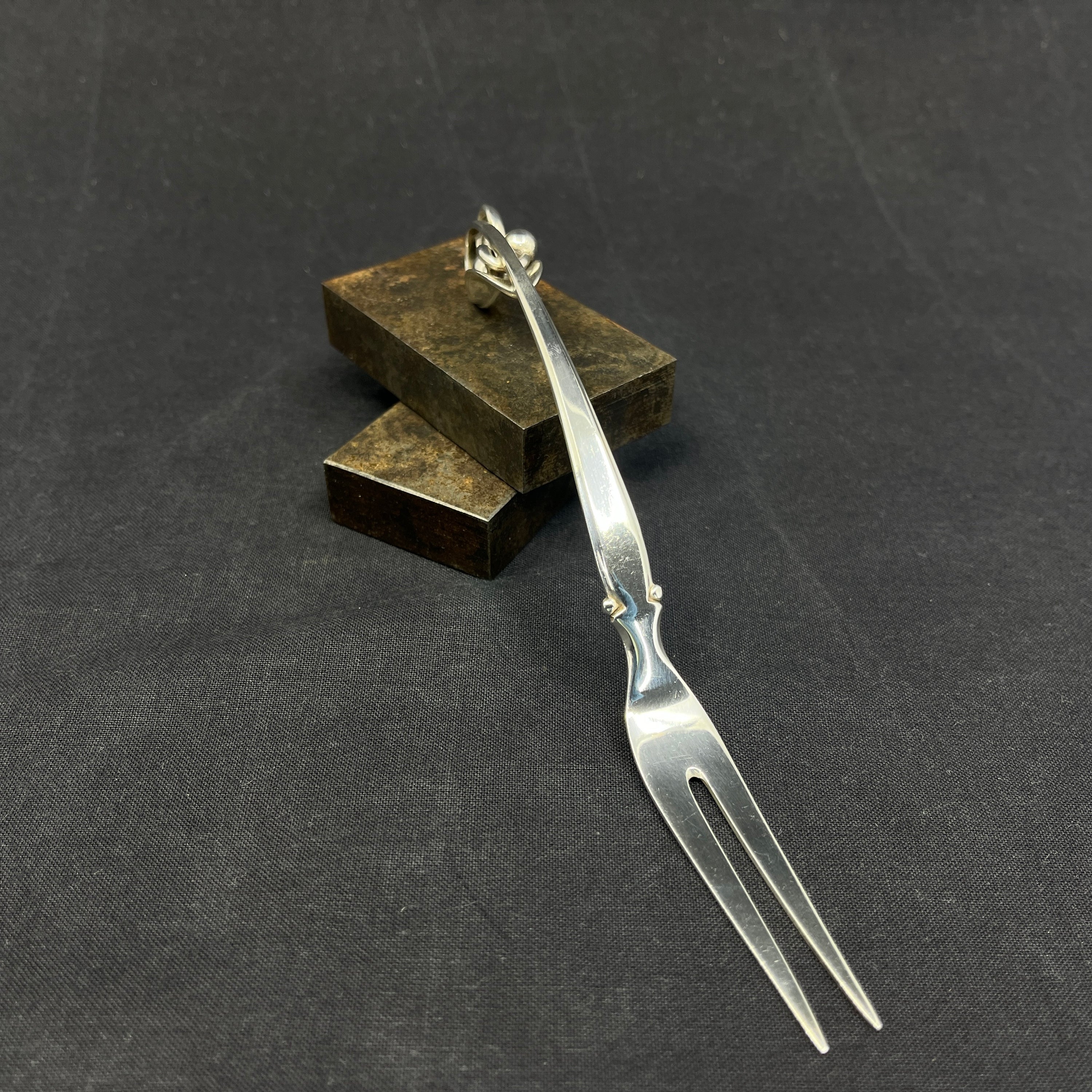 Ornamental serving fork from Horsens silver